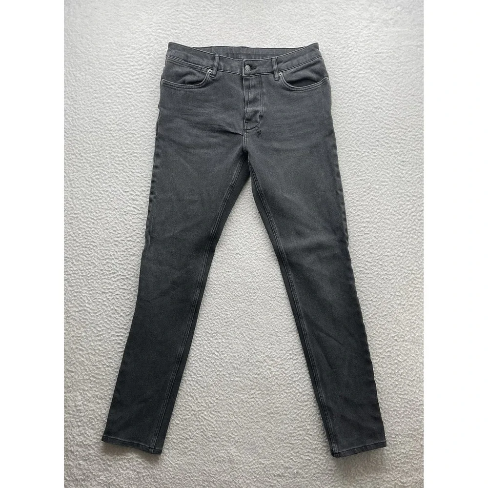 Ksubi Van Winkle Jeans Mens 33x31 Black Skinny Grunge Stretch Button Fly Surge